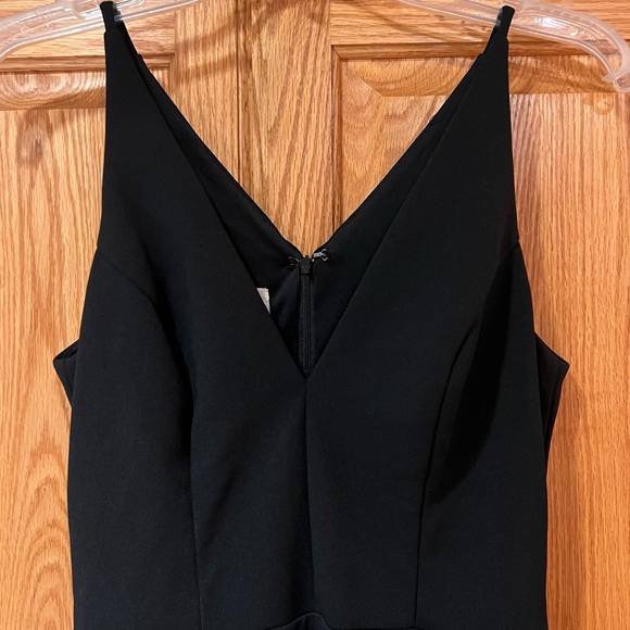 BHLDN Tatum V-Neck Stretch Crepe Gown Full-Length Formal Dress Black Size 4 - Picture 7 of 11